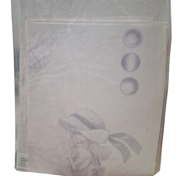 New 1990 DIZZLE Pre-Shaded Kids At The Shore 14" X 17" Sheet Hot Iron #50057 - Picture 3 of 8